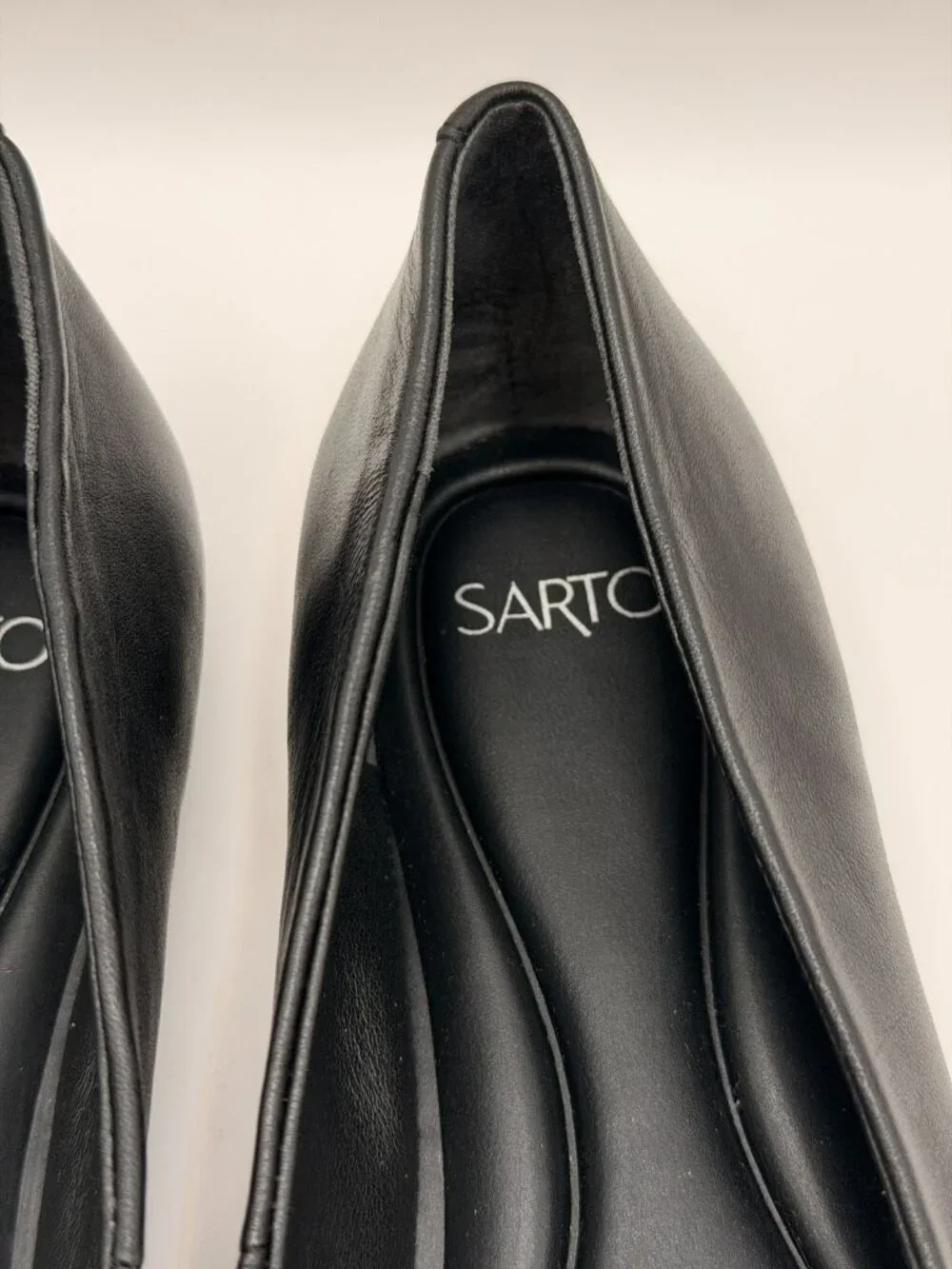 Franco Sarto Flxamaya Women's Black Leather Flexable Flat Sz 6.5